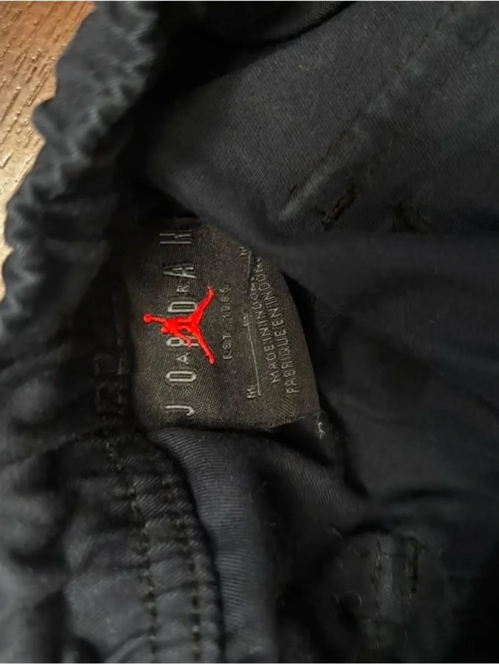 Jordan Black Cargo Pants with Elastic Waistband